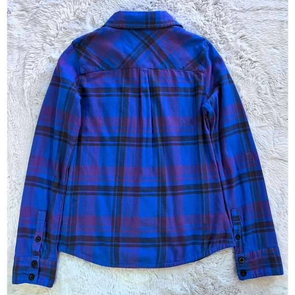 EUC O’Neill Button Flannel Size Medium Gorgeous Blue - Picture 11 of 12